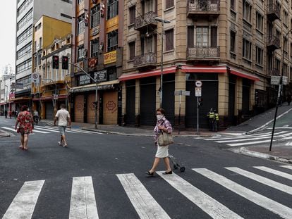 As ruas de São Paulo durante a pandemia em dezembro de 2020.