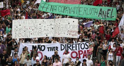 Manifestantes no Rio, em 2013.