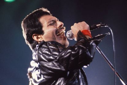 Freddie Mercury, em uma imagem de arquivo em um show.