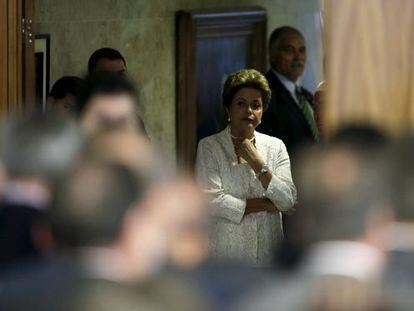 Dilma na prévia do anúncio dos novos ministros