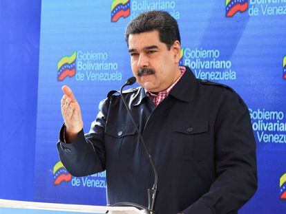 Nicolás Maduro neste domingo durante as eleições locais.