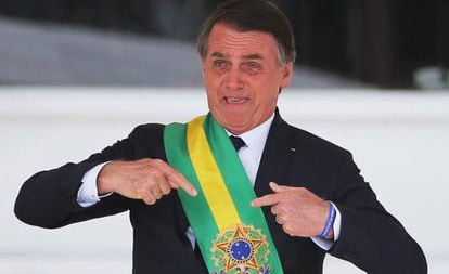 Presidente Jair Bolsonaro durante posse em janeiro.