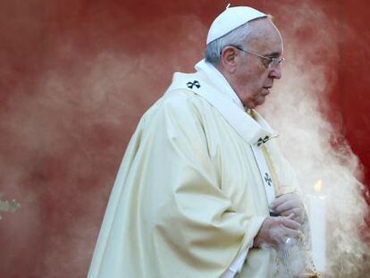 O papa Francisco numa cerimônia em Roma em 2014.