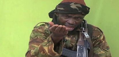 Imagem do líder do Boko Haram, Abubakar Shekau.