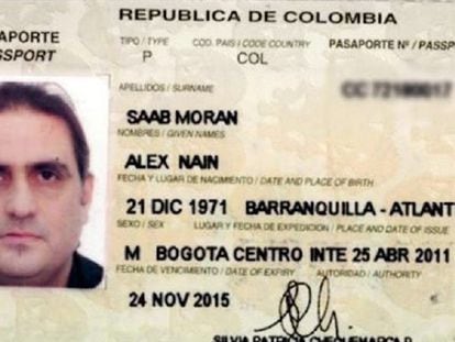 Imagem do passaporte de Alex Saab, cuja extradição foi solicitada pelos Estados Unidos.