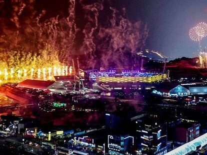 Cerimônia de abertura dos Jogos Olímpicos de Inverno 2018.