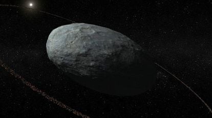 Reconstrução de Haumea e seu anel