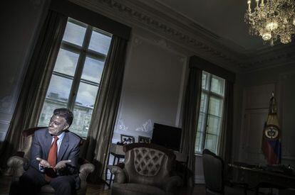 Juan Manuel Santos, na sede da Presidência da Colômbia durante uma entrevista em setembro.