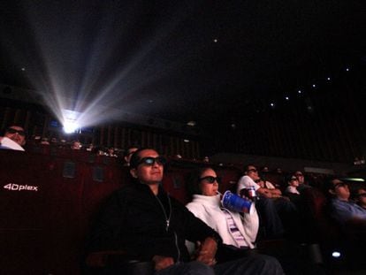 Uma uma sala de cinema na Cidade de México.