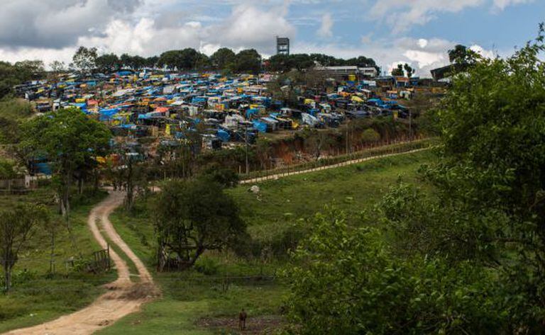 Acampamento do MTST na Grande São Paulo.