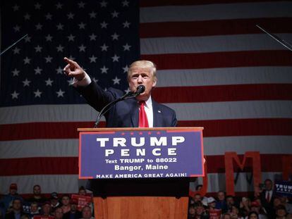Donald Trump discursa em Bangor, Maine.