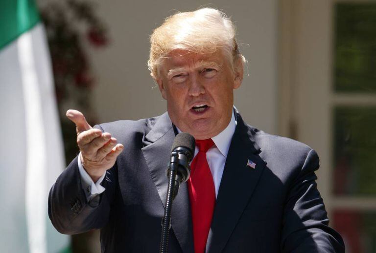 Donald Trump, em coletiva de imprensa na quinta-feira na Casa Branca.