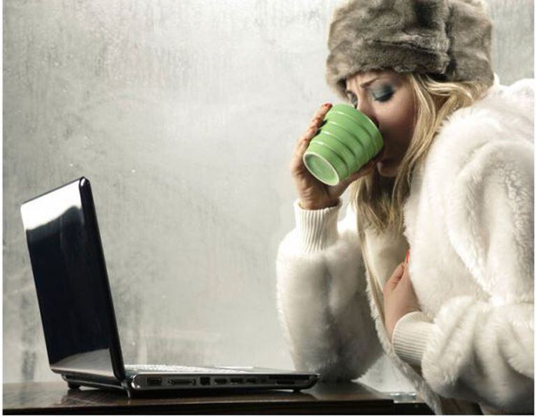 Trabalhar no frio.