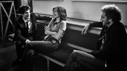 Garrel, Maïwenn, Vincent Cassel nas filmagens de 'Meu Rei', em cartaz em São Paulo.