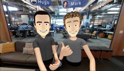 Os avatares de Barra e Zuckerberg.