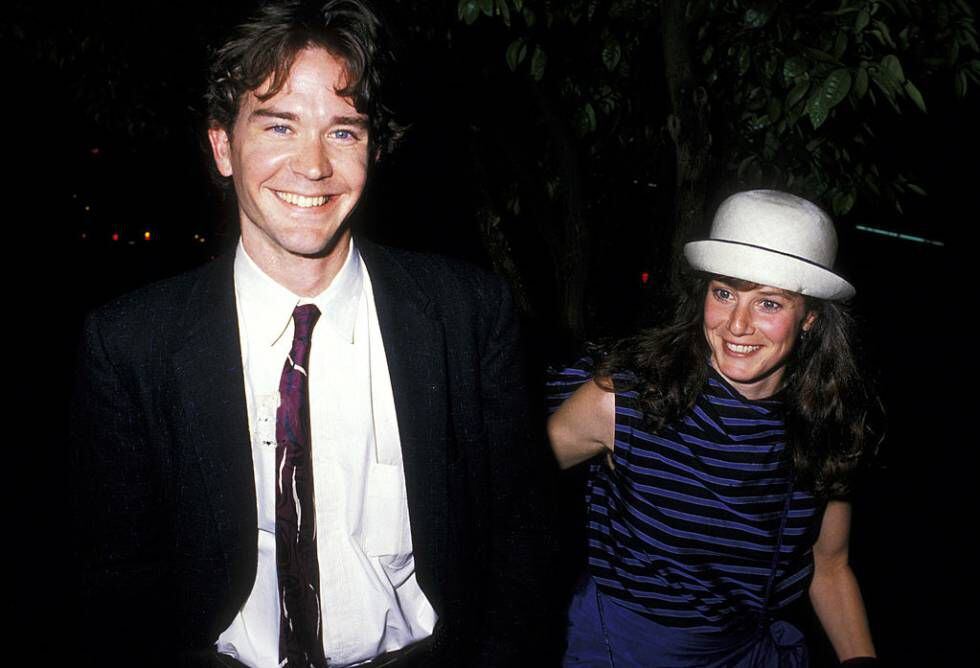 Debra Winger com Timothy Hutton, com quem tem um filho e foi casada entre 1986 e 1990. 