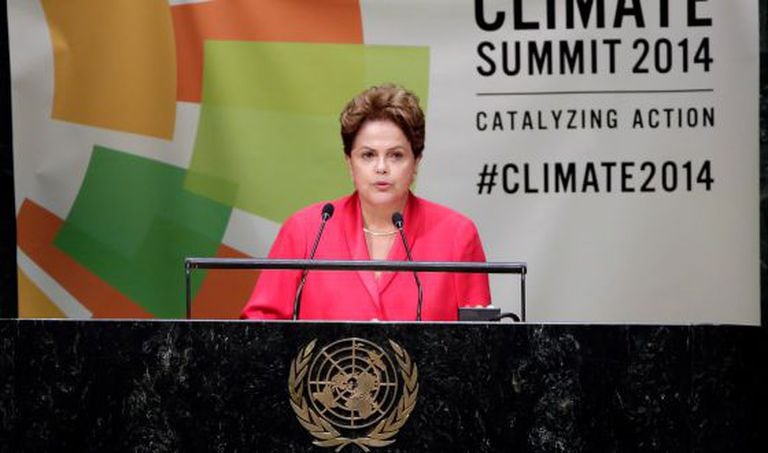A presidenta Dilma na cúpula da ONU.