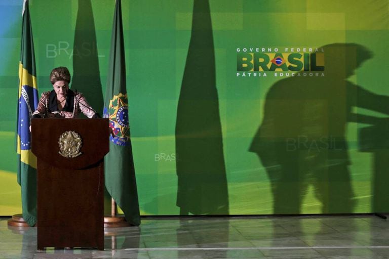 Dilma em entrevista para a imprensa internacional.
