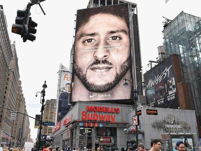 Anúncio da Nike protagonizado por Colin Kaepernick.