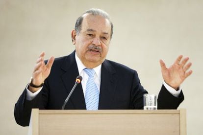 O magnata mexicano Carlos Slim, em Gênova, em 2012.