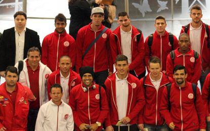 A delegação do primeiro voo do Inter de Lages.