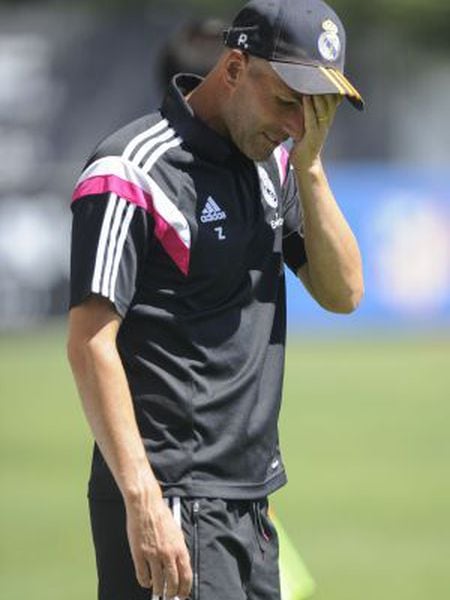 Zinédine Zidane, durante uma partida com o Castilla.