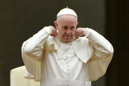 O papa Francisco durante missa em Roma.