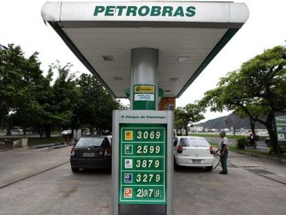 Posto de gasolina da Petrobras no Rio de Janeiro.