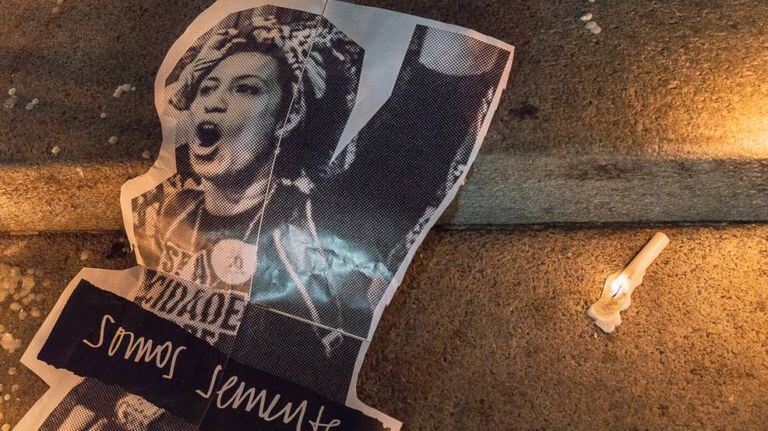 Protesto quando morte de Marielle Franco completou um mês.