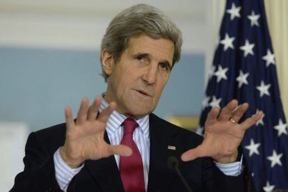 Kerry, durante a coletiva de imprensa.