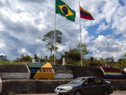 Fronteira do Brasil com a Venezuela, na cidade de Pacaraima (RR), em foto tirada em fevereiro de 2018