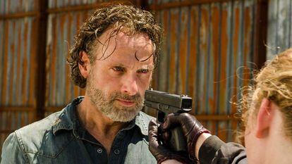 Andrew Lincoln, como o xerife Rick Grimes, em ‘The Walking Dead’