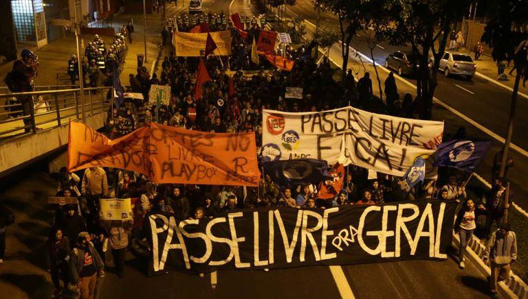 Ato pelo Passe Livre estudantil em São Paulo no último dia 18.