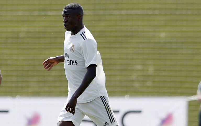 Vinicius Júnior, em sua estreia com o Real Madrid Castilla.
