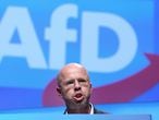 (FILES) In this file photo taken on December 01, 2019 Andreas Kalbitz, Alternative for Germany (AfD) far-right party's leader in Brandenburg state and of the party's parliamentary group, speaks during the AfD congress in Braunschweig, in north-central Germany. - The AfD federal executive board has cancelled on May 15, 2020 the party membership of Andreas Kalbitz, with immediate effect. (Photo by Ronny Hartmann / AFP)