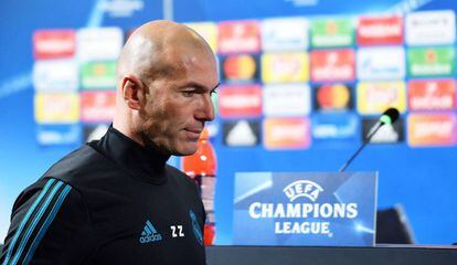 Zidane, treinador do Real Madrid, em coletiva antes do jogo em Turim.