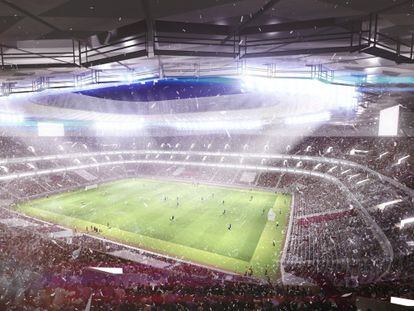 Reprodução do futuro estádio Qatar Foundation.