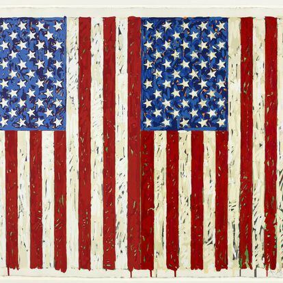 'Flags I, 1973'. Esta obra puede disfrutarse en la actualidad en la exposición de Caixaforum Madrid 'El sueño americano. Del pop a la actualidad'.