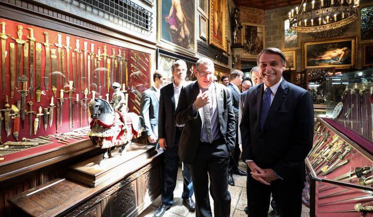 Bolsonaro, em visita ao Instituto Ricardo Brennand, no Recife nesta sexta-feira.