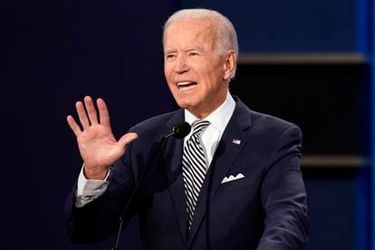 Joe Biden, candidato democrata à presidência dos EUA, nesta terça-feira.