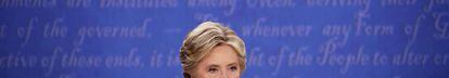 Clinton, antes do último debate com Trump.