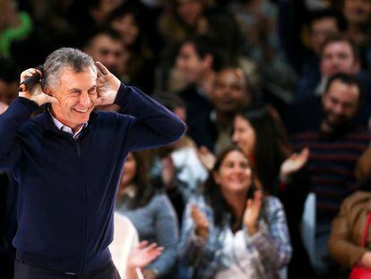 Mauricio Macri, na última segunda-feira, durante um comício em Buenos Aires.