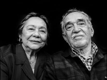 Mercedes Barcha Pardo e Gabriel García Márquez em Los Angeles, em 2008.