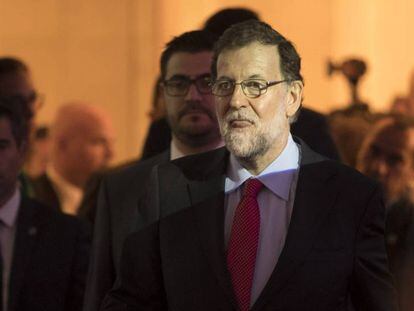 Mariano Rajoy em um encontro do Circulo de Economia