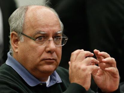 O ex-diretor da Petrobras Renato Duque, na CPI que investiga a empreiteira, no dia 17.