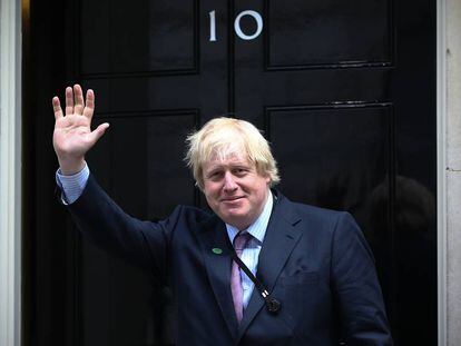 Boris Johnson, na entrada de Downing Street, em 2015.