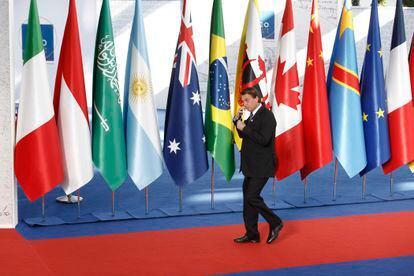 O presidente Bolsonaro durante a Cúpula do G20 em Roma, no dia 31 de outubro.
