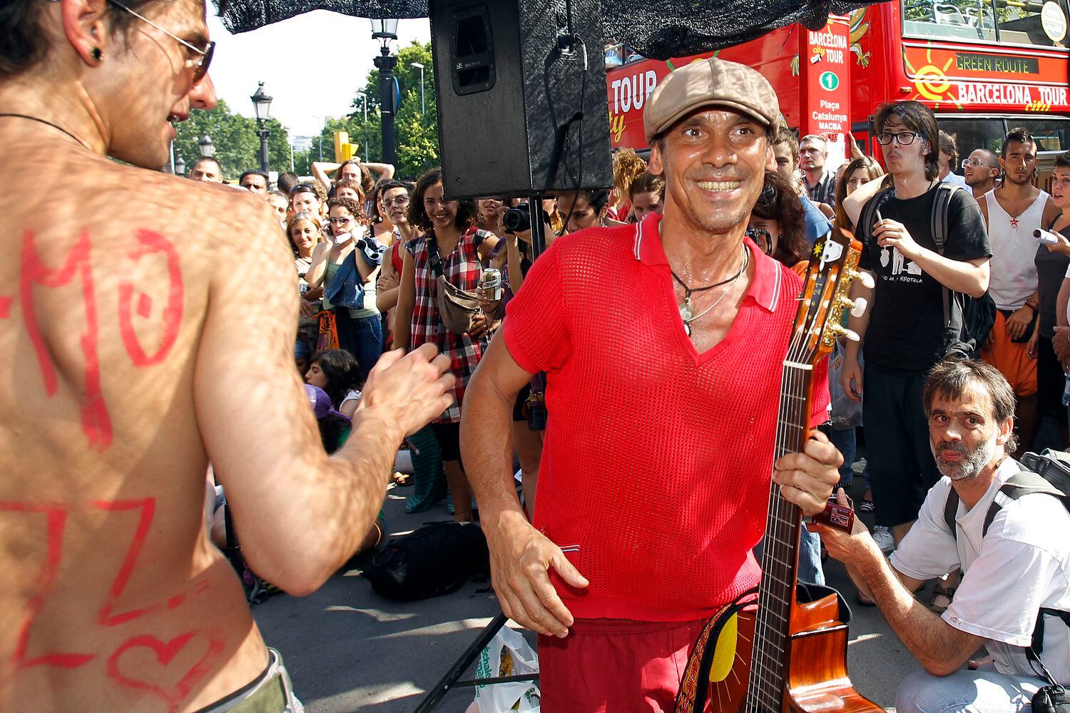 Manu Chao em um show para o Movimento 15-M, em Barcelona - © Carles Ribas