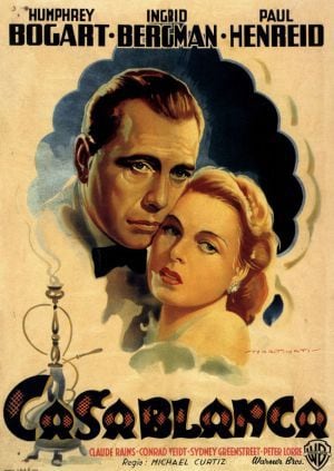Cartaz de ‘Casablanca’, o mítico filme de Michael Curtiz, que terá objetos cenográficos leiloados.