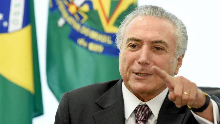O presidente interino Michel Temer